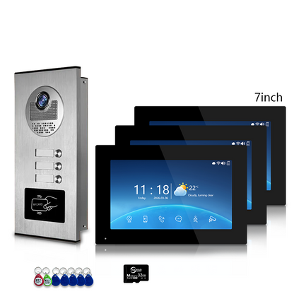 Anjielo 7 Inch 4-Wire Screen Villa Apartment Tuya Smart Life  Motion Detection Video Intercom System