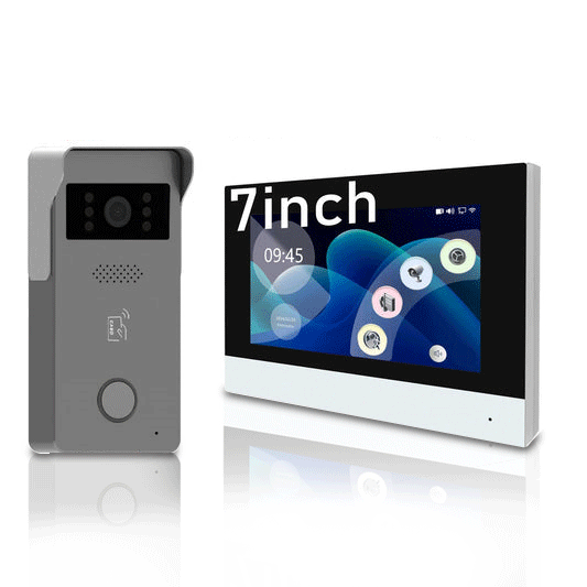 ANJIELO Tuya Wireless Wifi Video Intercom 1080P Video Doorphone 7" Color Touch Screen Doorbell Two-wire Video Intercom System