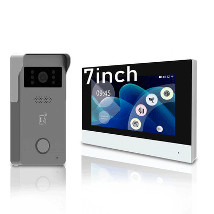 ANJIELO Tuya Wireless Wifi Video Intercom 1080P Video Doorphone 7" Color Touch Screen Doorbell Two-wire Video Intercom System