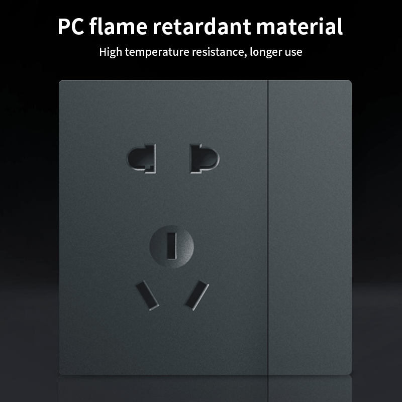 Anjielo five-hole socket with button supports zigbee3.0 zero-live wire PC flame retardant material smart socket