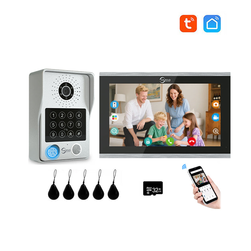 Anjielo Smart Advanced 4 Wired Smart Video Intercoms System Door Access Control Device with Clear Audio & Visual Connectivity Support IP Camera