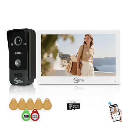 Anjielo Smart Tuya WiFi Doorbell Video Intercom System with 1080P HD Resolution and CCTV Security System for Villa.
