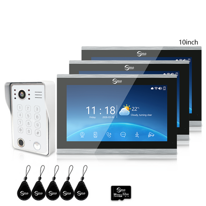 Anjielo 1080P Villa Video Intercom Tuya Smart IP65 Waterproof  4 Wire 5-in-1 Unlocking Video Intercom System