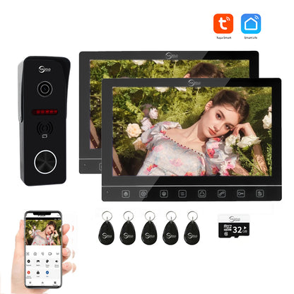 AnjieloSmart 1080P Tuya WIFI Video Intercom 7 inch Monitor For Home Residencial Video Doorbell Camera Tuya Video Intercoms For Apartment Villa Home