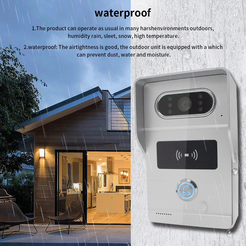 AnjieloSmart Latest 2 Wired Video Intercom System Support tuya wifi 1080P Video Doorbell with Motion Detection for Villa
