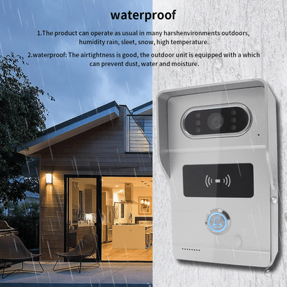 AnjieloSmart Latest 2 Wired Video Intercom System Support tuya wifi 1080P Video Doorbell with Motion Detection for Villa