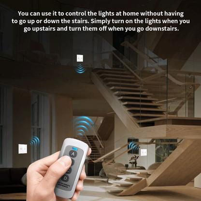 AnjieloSmart European standard 86-type wireless remote control switch with tempered glass panel, capable of penetrating walls, 433MHz RF switch.