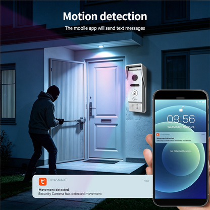 Anjielo Tuya Economic IP65 Waterproof 4-Wire Video Door Phone Intercom System for Villa Home