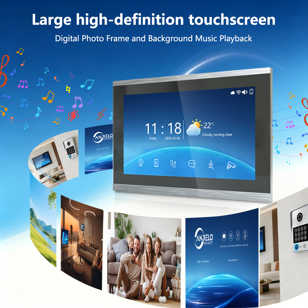 4-Wire Tuya Smart Video Intercom Kit, 7/10 Inch Touch Indoor Monitor, RFID Card & App Remote Unlock Villa Door Phone