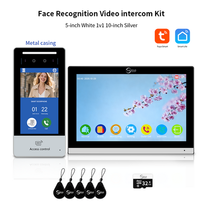 AnjieloSmart Newest Facial Recognition Video Intercom Multi-screen Display  IP AI Terminal For Multi-Apartment
