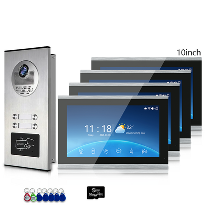 Anjielo 7 Inch 4-Wire Screen Villa Apartment Tuya Smart Life  Motion Detection Video Intercom System