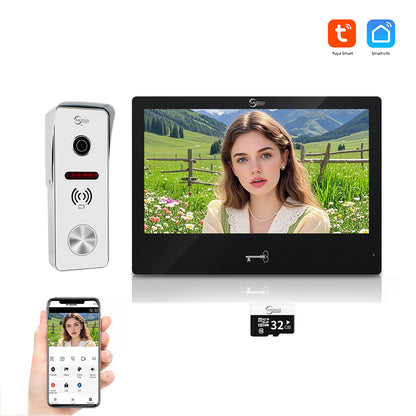 AnjieloSmart Tuya WIFI 10 inch VideoDoorbell Intercom System Access Control Camera Smart Security Device Family Apartment Electric Lock