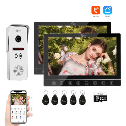 AnjieloSmart 1080P Tuya WIFI Video Intercom 7 inch Monitor For Home Residencial Video Doorbell Camera Tuya Video Intercoms For Apartment Villa Home