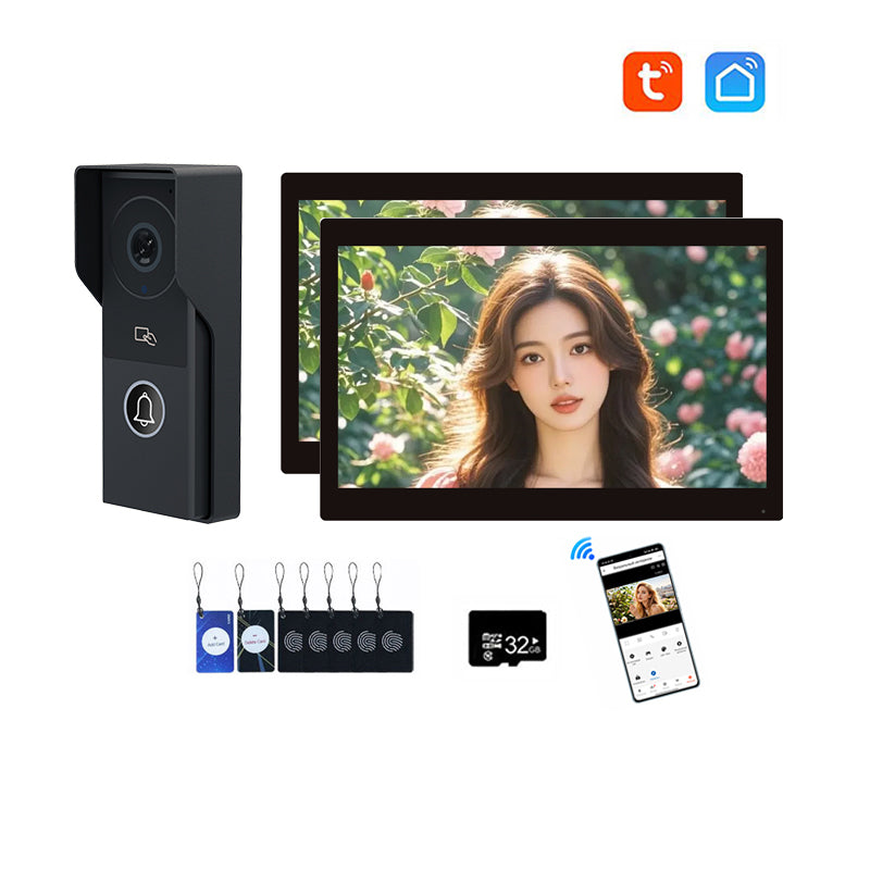 ANJIELO Smart Security Intercom System with 1080P 7/10-inch Touch Screen and Waterproof Door Phone, 140° Ultra-wide-angle Monitoring For Home