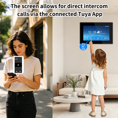 4-Wire Tuya Smart Video Intercom Kit, 7/10 Inch Touch Indoor Monitor, RFID Card & App Remote Unlock Villa Door Phone