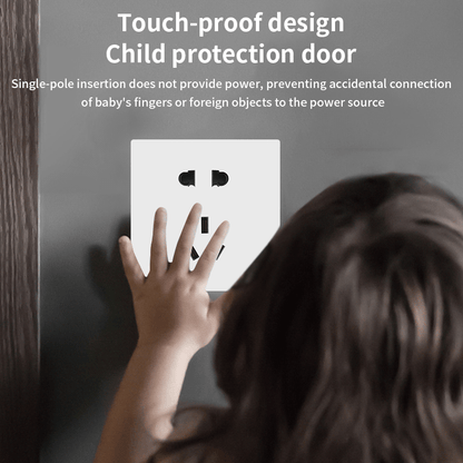 Anjielo smart five-hole socket ZigBee 3.0 wireless connection PC flame retardant material zero-live wire five-hole socket