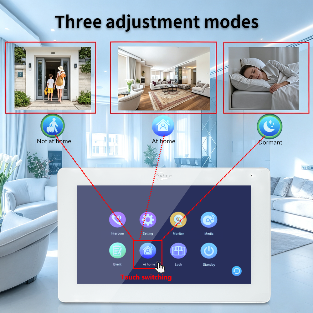 Anjielo Tuya Economic IP65 Waterproof 4-Wire Video Door Phone Intercom System for Villa Home