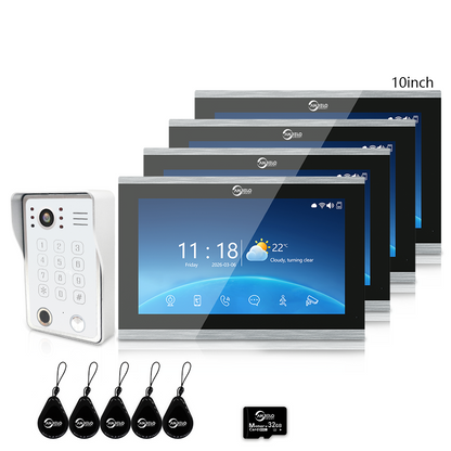 Anjielo 1080P Villa Video Intercom Tuya Smart IP65 Waterproof  4 Wire 5-in-1 Unlocking Video Intercom System