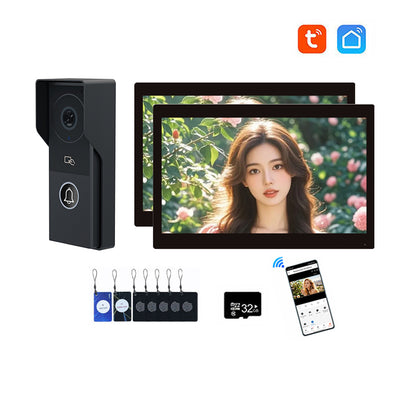 ANJIELO Smart Security Intercom System with 1080P 7/10-inch Touch Screen and Waterproof Door Phone, 140° Ultra-wide-angle Monitoring For Home