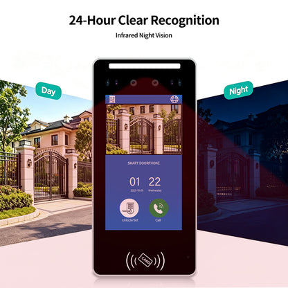 Anjielo Tuya 3D AI Facial Recognition Video Intercom, 5 Ways Unlock Villa Multi-Family Video Door Phone
