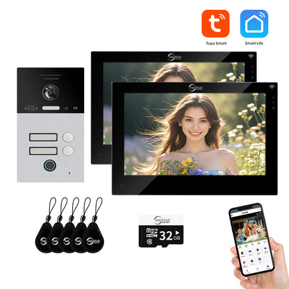 AnjieloSmart WIFI Tuya 7-inch Video Doorbell Intercom System Unlock 1080P Screen Video Doorbell Monitoring Motion Detection Home Security Intercom System