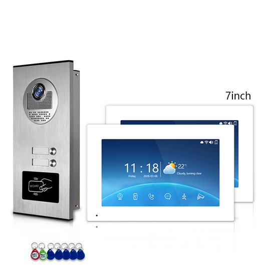 Anjielo 7 Inch 4-Wire Screen Villa Apartment Tuya Smart Life  Motion Detection Video Intercom System