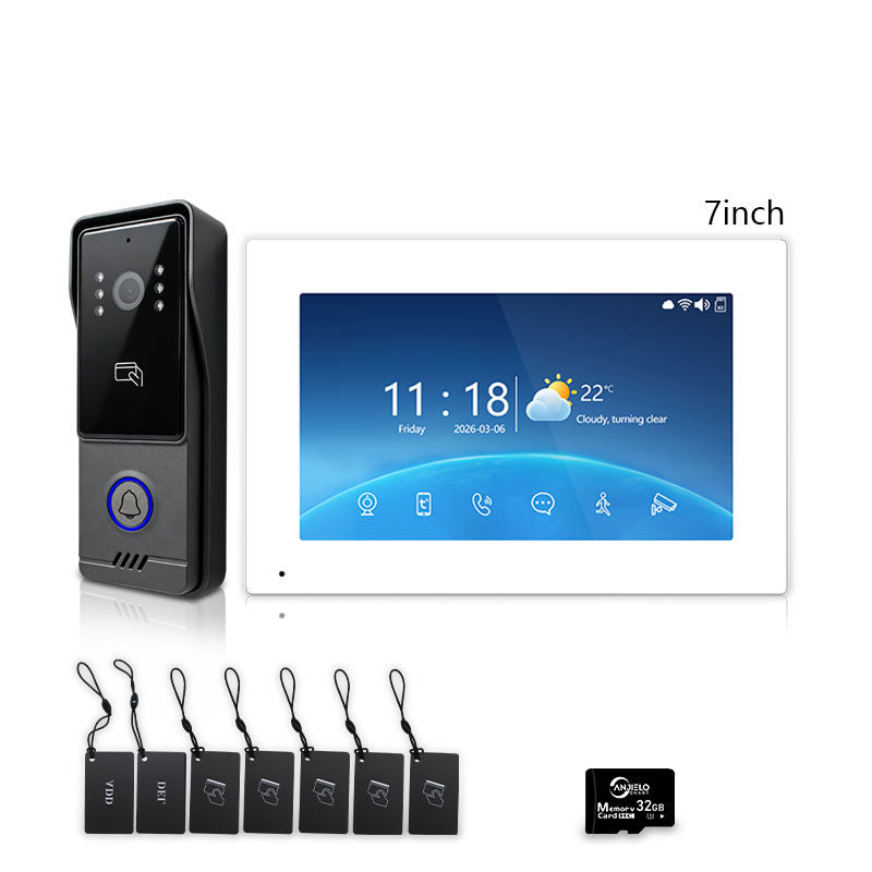 Anjielo Good Quality WIFI 1080P Video Door Phone 4-wire TUYA Smart Door Phone Intercom System Home Security Phone