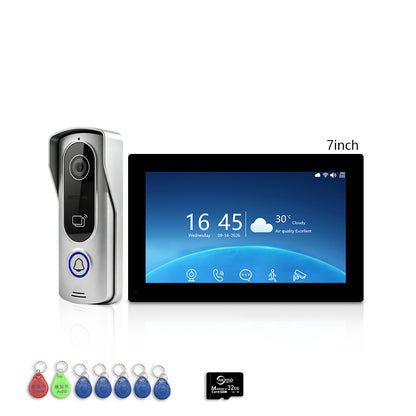 Anjielo Smart 2-Wire Two Way Audio Video Intercom System, 7/10 Inch Touch Monitor, Tuya App Remote Unlock  Home Security Door Phone
