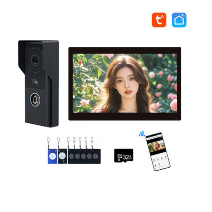 ANJIELO Smart Security Intercom System with 1080P 7/10-inch Touch Screen and Waterproof Door Phone, 140° Ultra-wide-angle Monitoring For Home