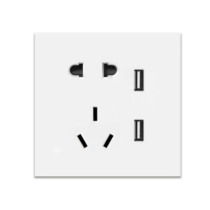 Anjielo socket 5 holes 220V + USB 5V/2.1A 5V/2A zero live wire PC flame retardant material ZigBee 3.0 wireless connection