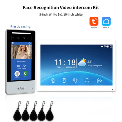 Anjielo Tuya 3D AI Facial Recognition Video Intercom, 5 Ways Unlock Villa Multi-Family Video Door Phone