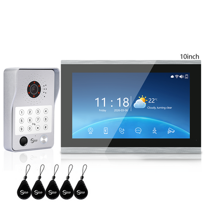 4-Wire Video Intercom with Night Vision & Motion Detection Video Door Phone with Tuya App Support