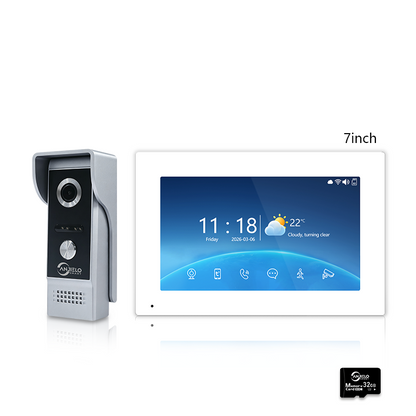 Anjielo IP65 Waterproof 7-Inch 10-Inch WiFi Villa Video Intercom System Tuya APP Controls  Doorbell Kit