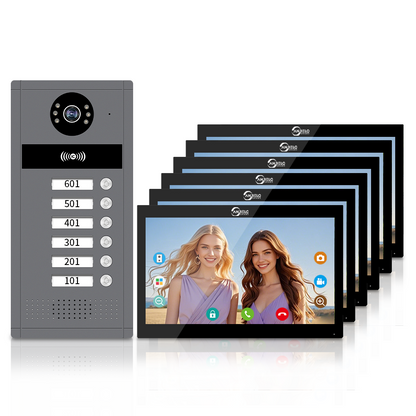 AnjieloSmart Newest Tuya Wifi AHD Doorphone with 7/10 Inch Monitors Video Intercom System  for Multi-family Users.