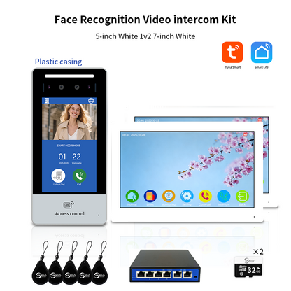 AnjieloSmart Newest Facial Recognition Video Intercom Multi-screen Display  IP AI Terminal For Multi-Apartment