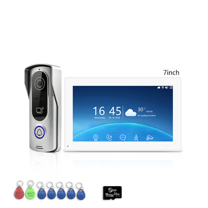 Anjielo Smart 2-Wire Two Way Audio Video Intercom System, 7/10 Inch Touch Monitor, Tuya App Remote Unlock  Home Security Door Phone