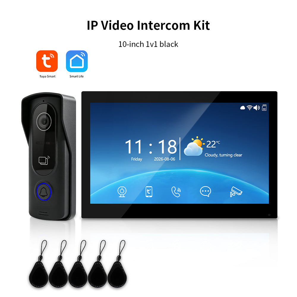 Anjielo Smart Tuya IP HD Video Intercom Doorbell System for Villa Home Access Control