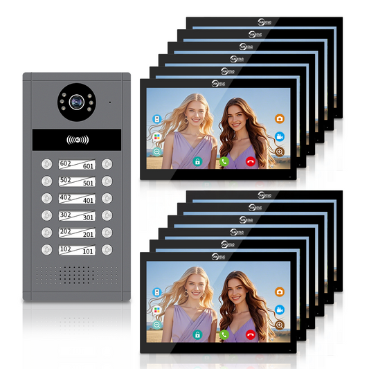 AnjieloSmart Newest Tuya Wifi AHD Doorphone with 7/10 Inch Monitors Video Intercom System  for Multi-family Users.