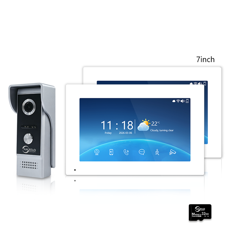 Anjielo IP65 Waterproof 7-Inch 10-Inch WiFi Villa Video Intercom System Tuya APP Controls  Doorbell Kit