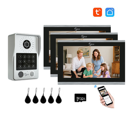 Anjielo Smart Advanced 4 Wired Smart Video Intercoms System Door Access Control Device with Clear Audio & Visual Connectivity Support IP Camera