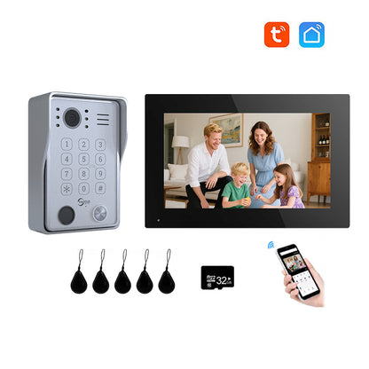 Anjielo Smart Wifi Doorbell Cam Video Intercom System by Tuya Wifi- 1080p HD Security and Multiple Unlock Options Including RFID Cards Support IP Camera