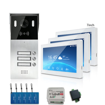 Anjielo Smart 2-Wire Multi-Tenant Video Intercom System Tuya APP Remote Unlock Wired Video Door Phone for Apartment Townhouse