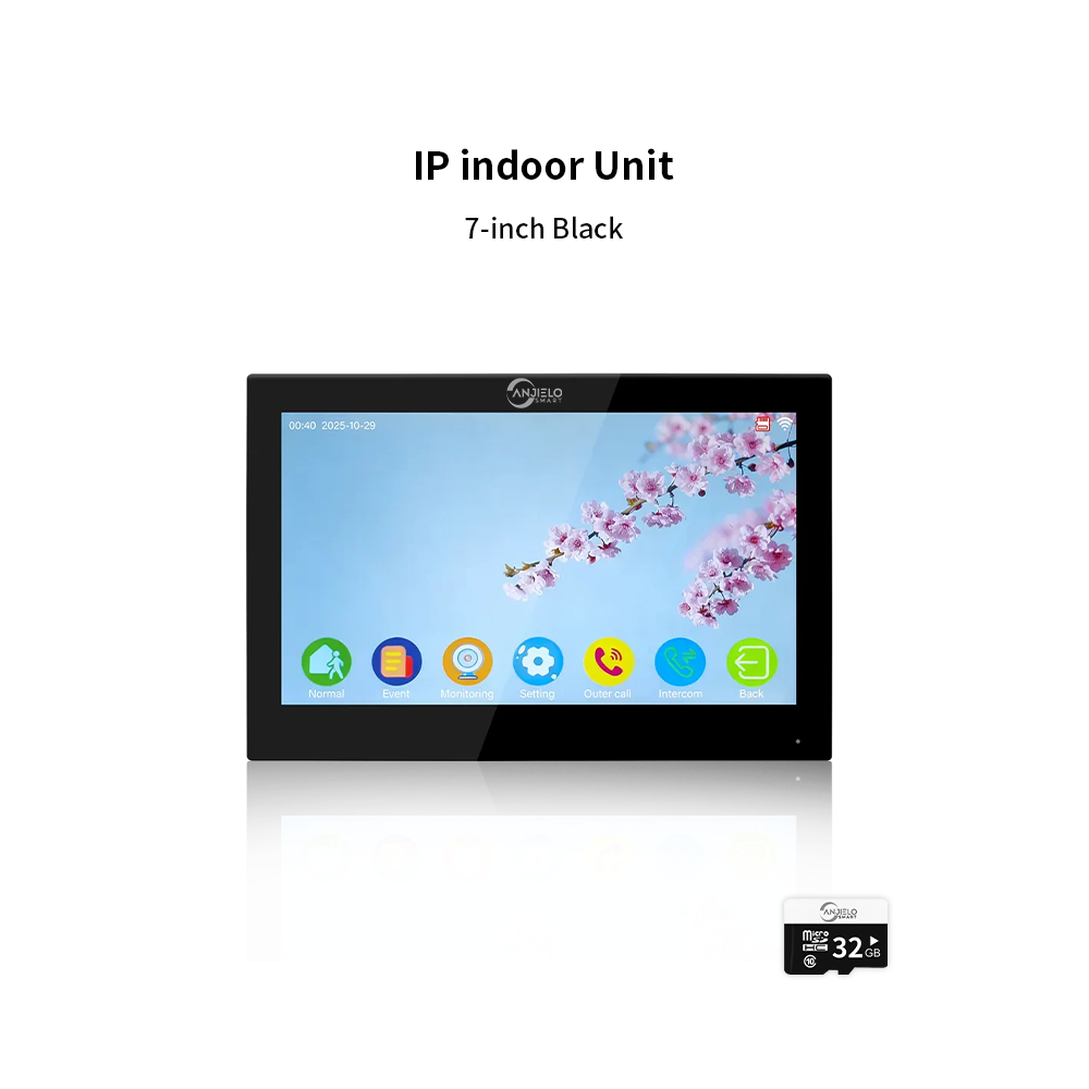 AnjieloSmart Newest Facial Recognition Video Intercom Multi-screen Display  IP AI Terminal For Multi-Apartment