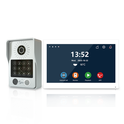 Anjielo Smart Advanced 4 Wired Smart Video Intercoms System Door Access Control Device with Clear Audio & Visual Connectivity Support IP Camera