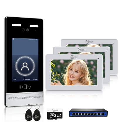 Anjielo Smart Advanced facial recognition authentication, supporting card, password, and face authentication, freeing your hands for convenient entry and exit