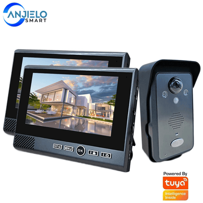 7 Inch 2.4Ghz Wireless Video Intercom Punch-Free Motion Detection Long Standby Visual Doorbell System
