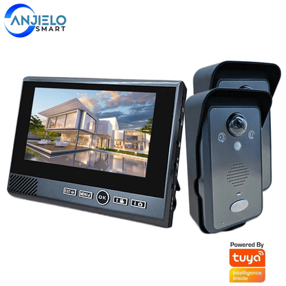 7 Inch 2.4Ghz Wireless Video Intercom Punch-Free Motion Detection Long Standby Visual Doorbell System