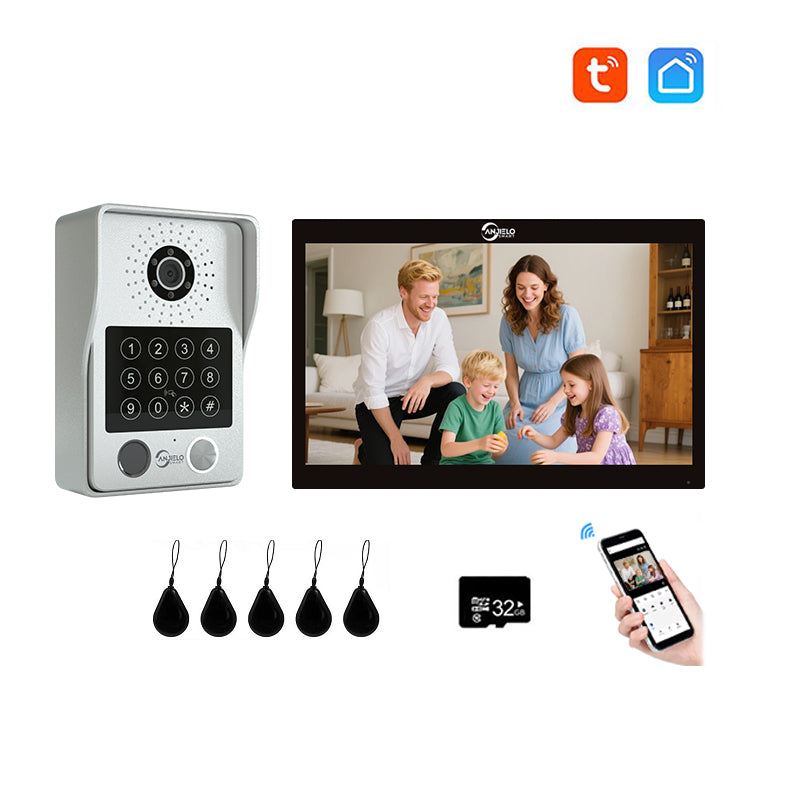 Anjielo Smart Advanced 4 Wired Smart Video Intercoms System Door Access Control Device with Clear Audio & Visual Connectivity Support IP Camera