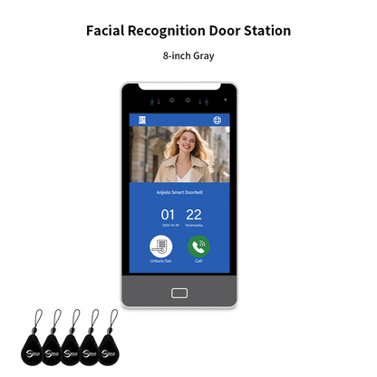 AnjieloSmart Newest Facial Recognition Video Intercom Multi-screen Display  IP AI Terminal For Multi-Apartment