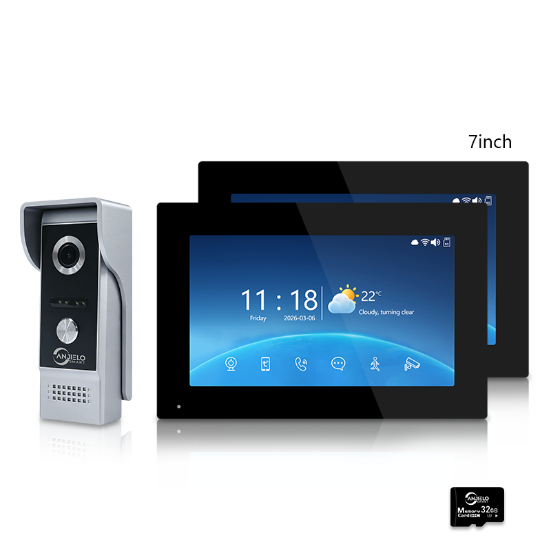 Anjielo IP65 Waterproof 7-Inch 10-Inch WiFi Villa Video Intercom System Tuya APP Controls  Doorbell Kit